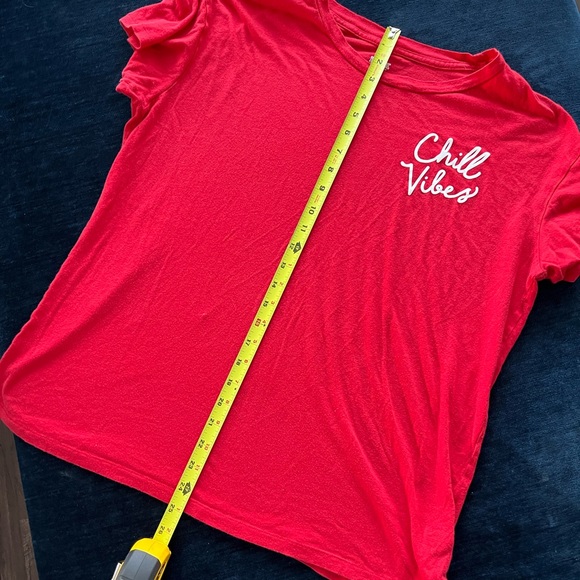 PINK Victoria’s Secret Red Chill Vibes Shirt Medium - Picture 10 of 11
